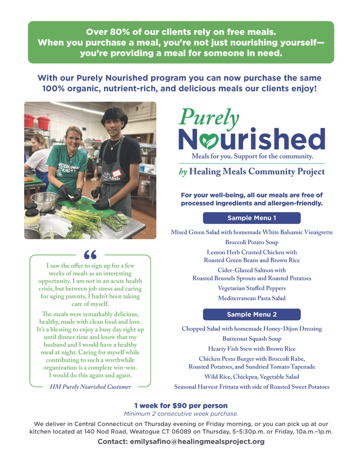 Healthy Meals Program – Healing Meals Project